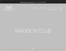 Tablet Screenshot of maddoxclub.com